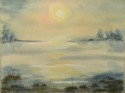 foggy lakeside, landscape no. 645
