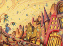 Fantasy world - Town of swinging